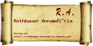 Rothbauer Annamária névjegykártya