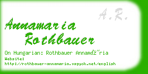 annamaria rothbauer business card